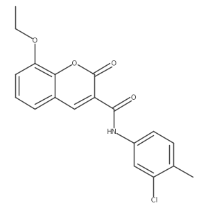 N-(3-chloro-4-methylphenyl)-8-ethoxy-2-oxo-2H-chromene-3-carboxamide结构式