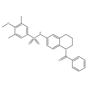 N-(1-benzoyl-1,2,3,4-tetrahydroquinolin-6-yl)-4-methoxy-3,5-dimethylbenzenesulfonamide Structure