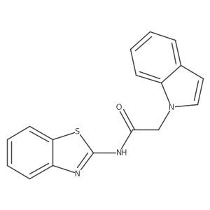 N-(1,3-benzothiazol-2-yl)-2-(1H-indol-1-yl)acetamide结构式