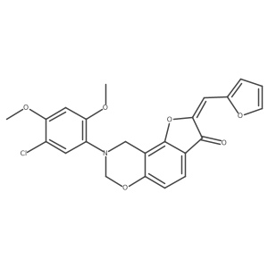 (Z)-8-(5-chloro-2,4-dimethoxyphenyl)-2-(furan-2-ylmethylene)-8,9-dihydro-2H-benzofuro[7,6-e][1,3]oxazin-3(7H)-one Structure