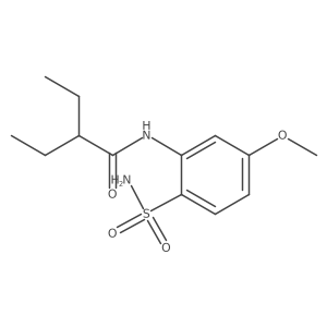 2-ethyl-N-(5-methoxy-2-sulfamoylphenyl)butanamide结构式