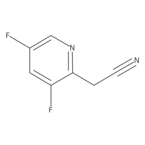 2-Pyridineacetonitrile, 3,5-difluoro- Structure