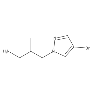 3-(4-bromo-1H-pyrazol-1-yl)-2-methylpropan-1-amine Structure
