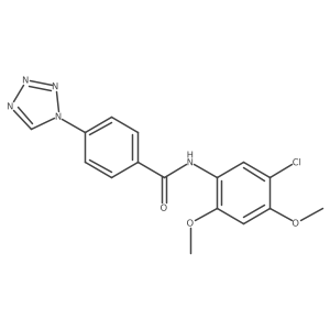 N-(5-chloro-2,4-dimethoxyphenyl)-4-(1H-tetrazol-1-yl)benzamide Structure