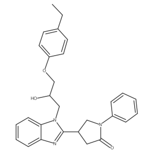 4-{1-[3-(4-ethylphenoxy)-2-hydroxypropyl]-1H-benzimidazol-2-yl}-1-phenylpyrrolidin-2-one Structure