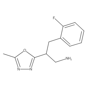 I(2)-[(2-Fluorophenyl)methyl]-5-methyl-1,3,4-oxadiazole-2-ethanamine结构式