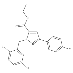 Ethyl 1-(2,5-dichlorobenzyl)-3-(4-chlorophenyl)-1H-pyrazole-5-carboxylate Structure