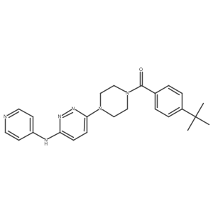 (4-(Tert-butyl)phenyl)(4-(6-(pyridin-4-ylamino)pyridazin-3-yl)piperazin-1-yl)methanone Structure