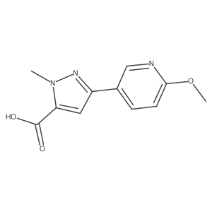 3-(6-methoxypyridin-3-yl)-1-methyl-1H-pyrazole-5-carboxylic acid结构式