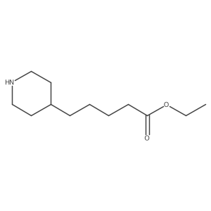 Ethyl 5-(piperidin-4-yl)pentanoate结构式