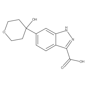 6-(4-Hydroxytetrahydropyran-4-yl)-1H-indazole-3-carboxylic acid结构式