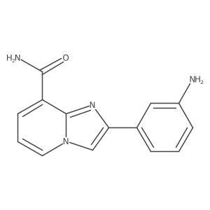 Imidazo[1,2-a]pyridine-8-carboxamide, 2-(3-aminophenyl)-结构式