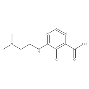 5-Chloro-6-[[2-(dimethylamino)ethyl]amino]-4-pyrimidinecarboxylic acid结构式