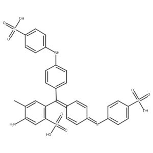 5-Amino-4-methyl-2-([4-(4-sulfoanilino)phenyl]{4-[(4-sulfophenyl)imino]cyclohexa-2,5-dien-1-ylidene}methyl)benzene-1-sulfonic acid Structure
