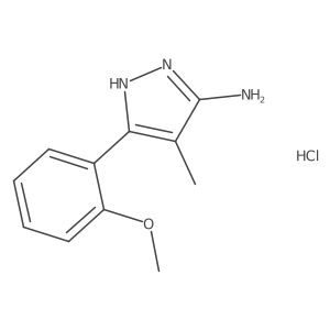 3-(2-methoxyphenyl)-4-methyl-1H-pyrazol-5-amine hydrochloride结构式