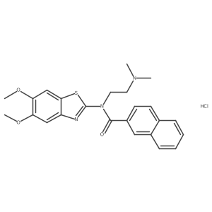 N-(5,6-Dimethoxy-1,3-benzothiazol-2-YL)-N-[2-(dimethylamino)ethyl]naphthalene-2-carboxamide hydrochloride Structure