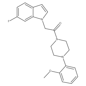 2-(6-fluoro-1H-indol-1-yl)-1-[4-(2-methoxyphenyl)piperazin-1-yl]ethanone Structure