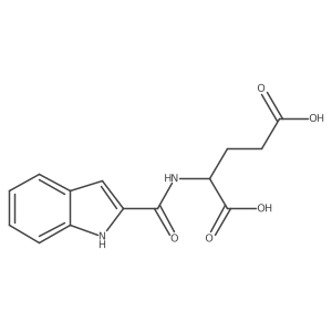 (S)-2-(1H-Indole-2-carboxamido)pentanedioic acid结构式