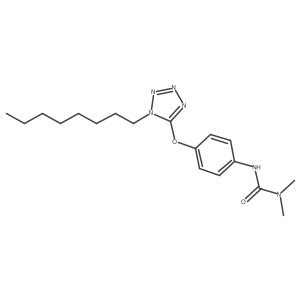 1,1-Dimethyl-3-[4-(1-octyltetrazol-5-yl)oxyphenyl]urea Structure