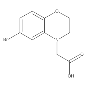 (6-Bromo-2,3-dihydro-4H-1,4-benzoxazin-4-yl)acetic acid Structure