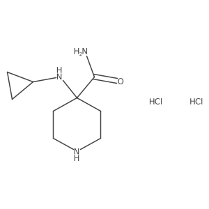 4-(Cyclopropylamino)piperidine-4-carboxamide dihydrochloride Structure