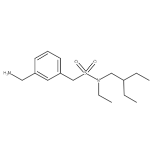3-(Aminomethyl)-N-ethyl-N-(2-ethylbutyl)benzenemethanesulfonamide结构式