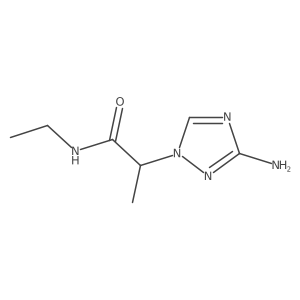 2-(3-amino-1H-1,2,4-triazol-1-yl)-N-ethylpropanamide结构式