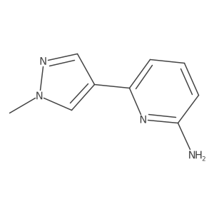 6-(1-methyl-1H-pyrazol-4-yl)pyridin-2-amine结构式