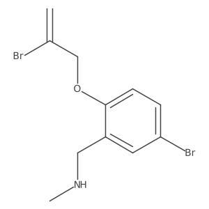 5-Bromo-2-[(2-bromo-2-propen-1-yl)oxy]-N-methylbenzenemethanamine Structure
