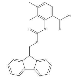 Fmoc-2-amino-3,4-dimethylbenzoic acid结构式