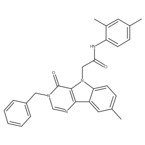 2-(3-benzyl-8-methyl-4-oxo-3H-pyrimido[5,4-b]indol-5(4H)-yl)-N-(2,4-dimethylphenyl)acetamide Structure