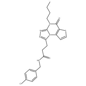 3-(4-butyl-5-oxo-4,5-dihydrothieno[2,3-e][1,2,4]triazolo[4,3-a]pyrimidin-1-yl)-N-(4-chlorobenzyl)propanamide Structure