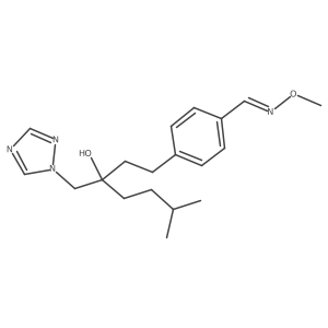 4-[3-Hydroxy-6-methyl-3-(1H-1,2,4-triazol-1-ylmethyl)heptyl]benzaldehyde O-methyloxime Structure
