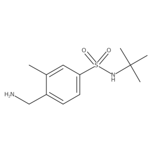 4-Aminomethyl-N-tert-butyl-3-methyl-benzenesulfonamide结构式