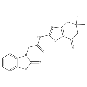 N-(5,5-dimethyl-7-oxo-4,5,6,7-tetrahydrobenzo[d]thiazol-2-yl)-2-(2-oxobenzo[d]oxazol-3(2H)-yl)acetamide Structure