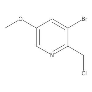 3-Bromo-2-(chloromethyl)-5-methoxypyridine Structure