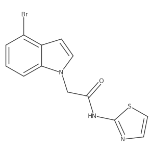 2-(4-bromo-1H-indol-1-yl)-N-(1,3-thiazol-2-yl)acetamide结构式