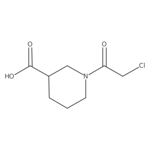 1-(2-Chloroacetyl)piperidine-3-carboxylic acid结构式