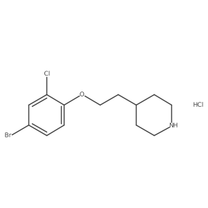 4-[2-(4-Bromo-2-chlorophenoxy)ethyl]piperidine hydrochloride结构式