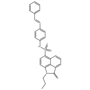 2-Oxo-N-[4-(phenyldiazenyl)phenyl]-1-propyl-1,2-dihydrobenzo[cd]indole-6-sulfonamide结构式