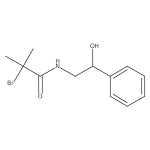 2-Bromo-N-(2-hydroxy-2-phenylethyl)-2-methylpropanamide结构式
