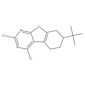 7-tert-Butyl-2,4-dichloro-5,6,7,8-tetrahydrobenzothieno[2,3-d]pyrimidine结构式
