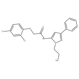 2-(2,4-dichlorophenoxy)-N-(1-(2-hydroxyethyl)-3-phenyl-1H-pyrazol-5-yl)acetamide Structure