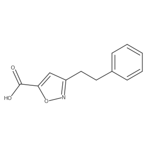 3-(2-Phenylethyl)isoxazole-5-carboxylic acid结构式
