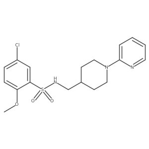 5-chloro-2-methoxy-N-((1-(pyridin-2-yl)piperidin-4-yl)methyl)benzenesulfonamide Structure