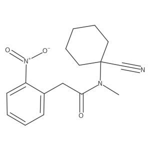 N-(1-cyanocyclohexyl)-N-methyl-2-(2-nitrophenyl)acetamide结构式
