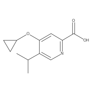 4-Cyclopropoxy-5-isopropylpicolinic acid结构式