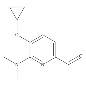 5-Cyclopropoxy-6-(dimethylamino)picolinaldehyde结构式