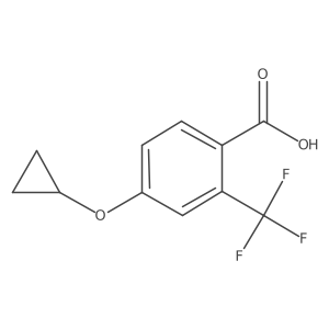 4-Cyclopropoxy-2-(trifluoromethyl)benzoic acid结构式
