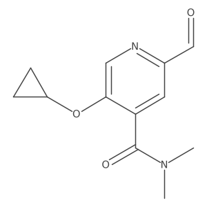 5-Cyclopropoxy-2-formyl-N,N-dimethylisonicotinamide结构式